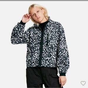 Sandy Liang Leopard Print Fleece Jacket
